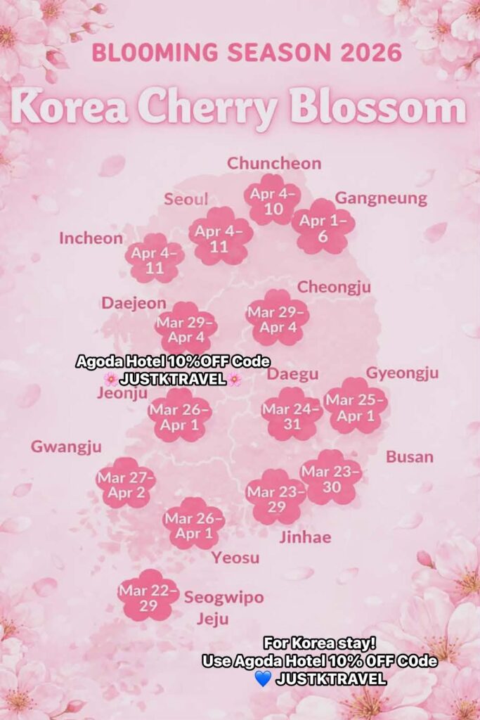 Korea cherry blossom spring travel guide