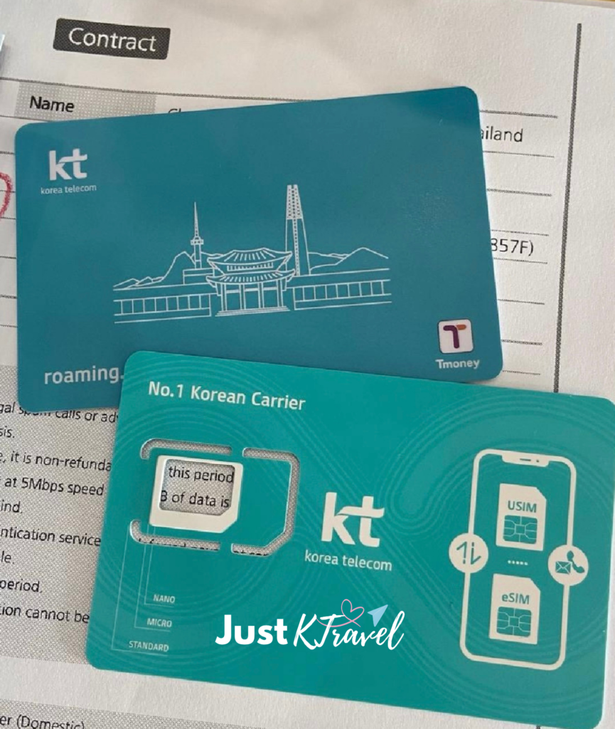 Mobile internet options at Incheon International Airport including SIM card, pocket WiFi, and eSIM