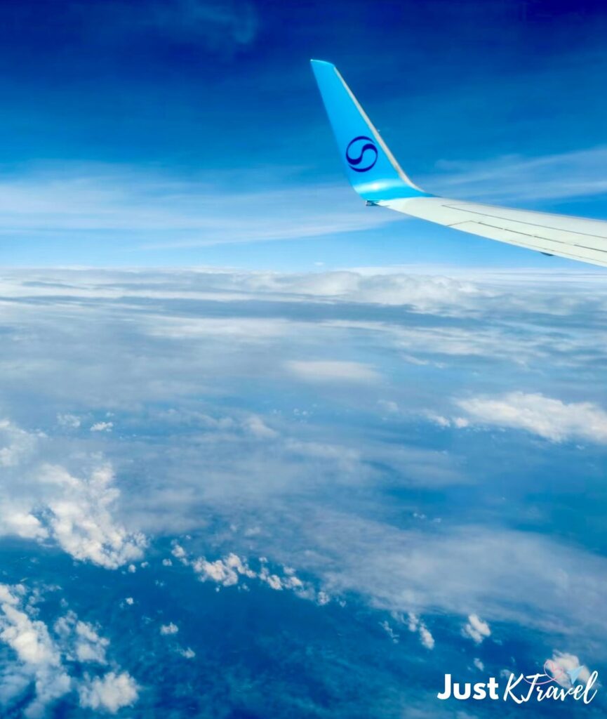 Domestic flight from Seoul to Gimhae International Airport Busan South Korea