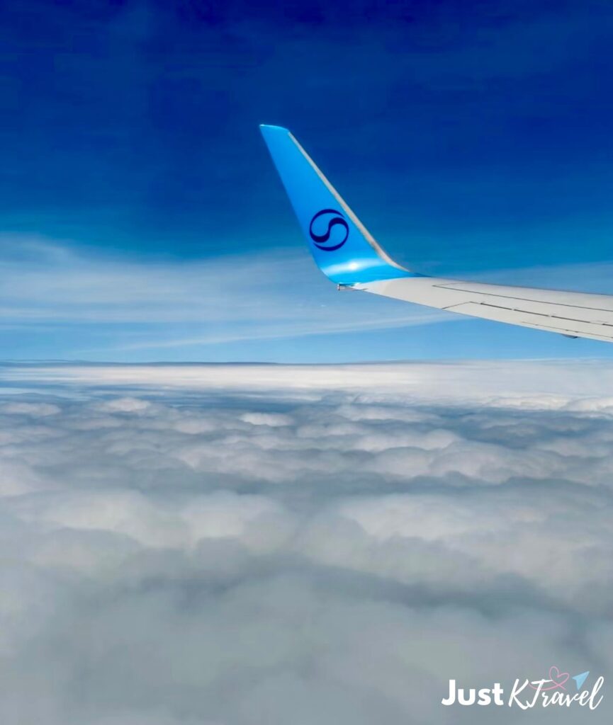 Domestic flight from Seoul to Gimhae International Airport Busan South Korea