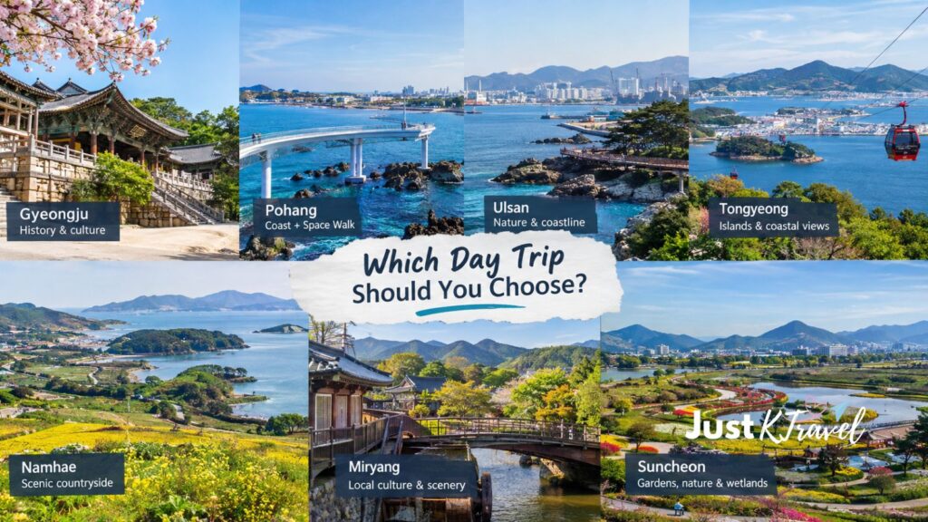 Scenic day trip destinations near Busan in South Korea