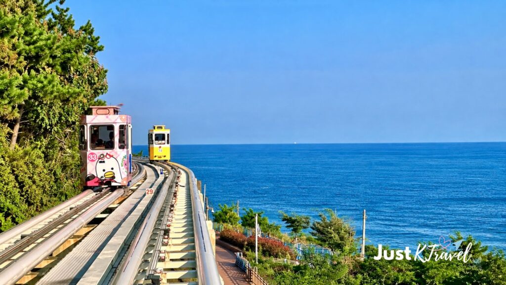 Haeundae Sky Capsule overlooking Haeundae Beach in Busan, South Korea