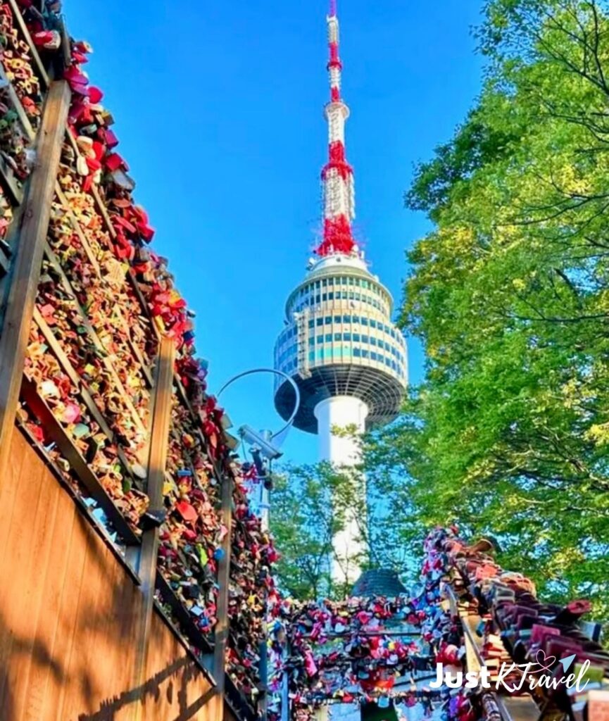 N Seoul Tower overlooking Seoul city skyline