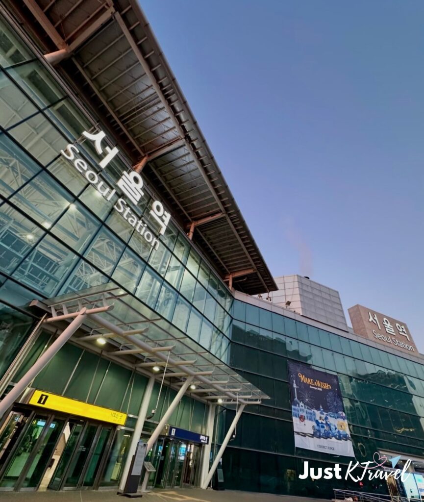 Seoul Station in Seoul with AREX airport train and KTX connections for travelers exploring Korea