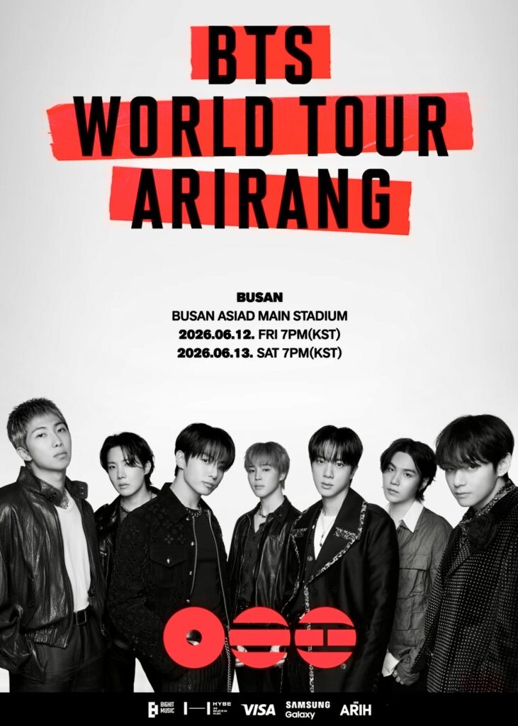 BTS Arirang concert poster Busan Korea