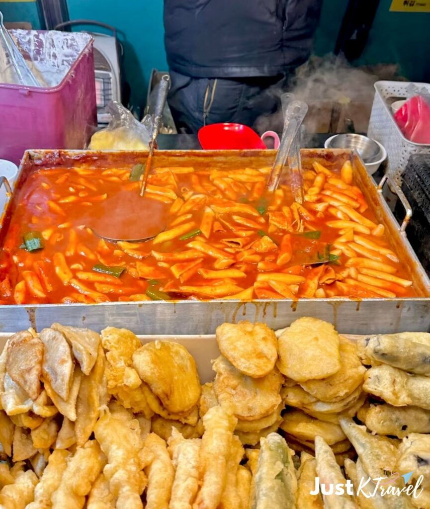 Twigim Korean street food deep fried shrimp vegetables tempura