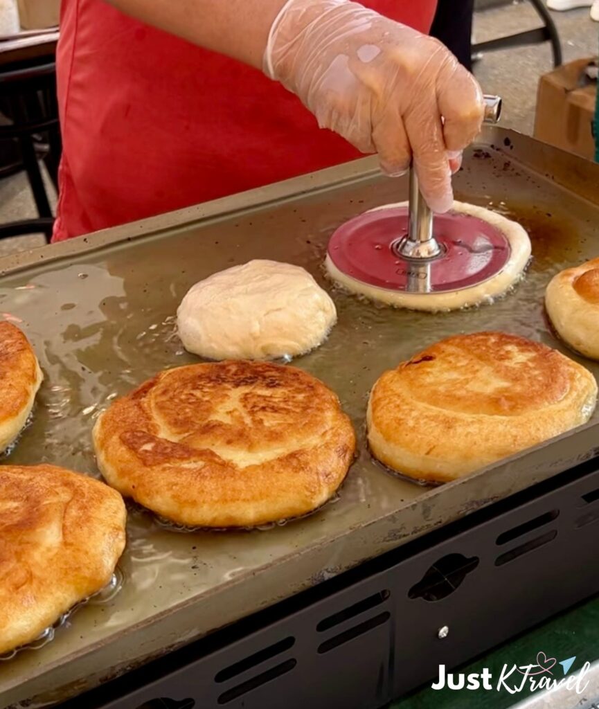 Hotteok Korean street food sweet pancake brown sugar filling