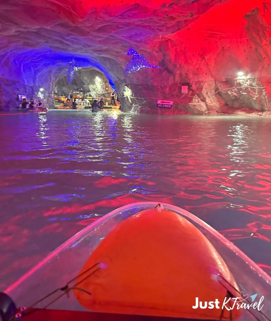 Water activity setup inside Hwalok Cave Korea