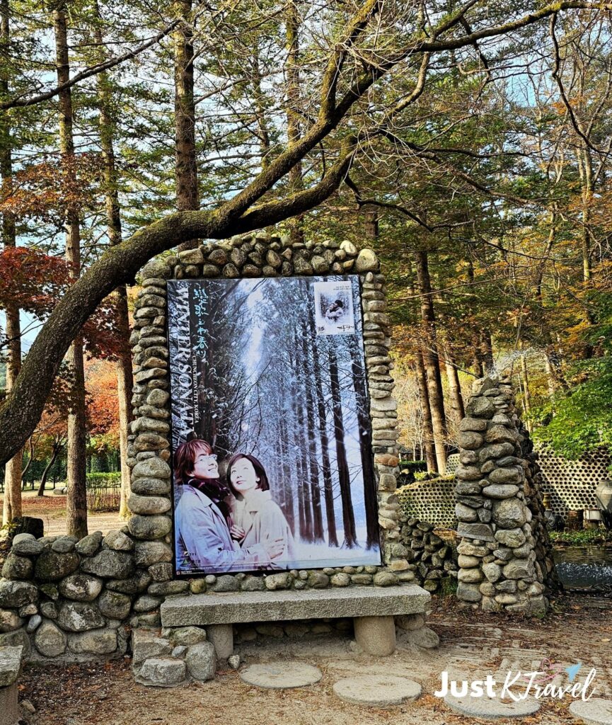 Winter Sonata statue Nami Island filming location