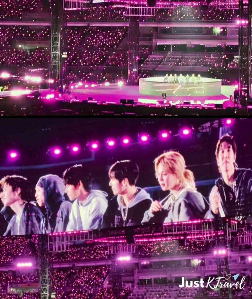 BTS OT7 concert screen Busan stadium performance