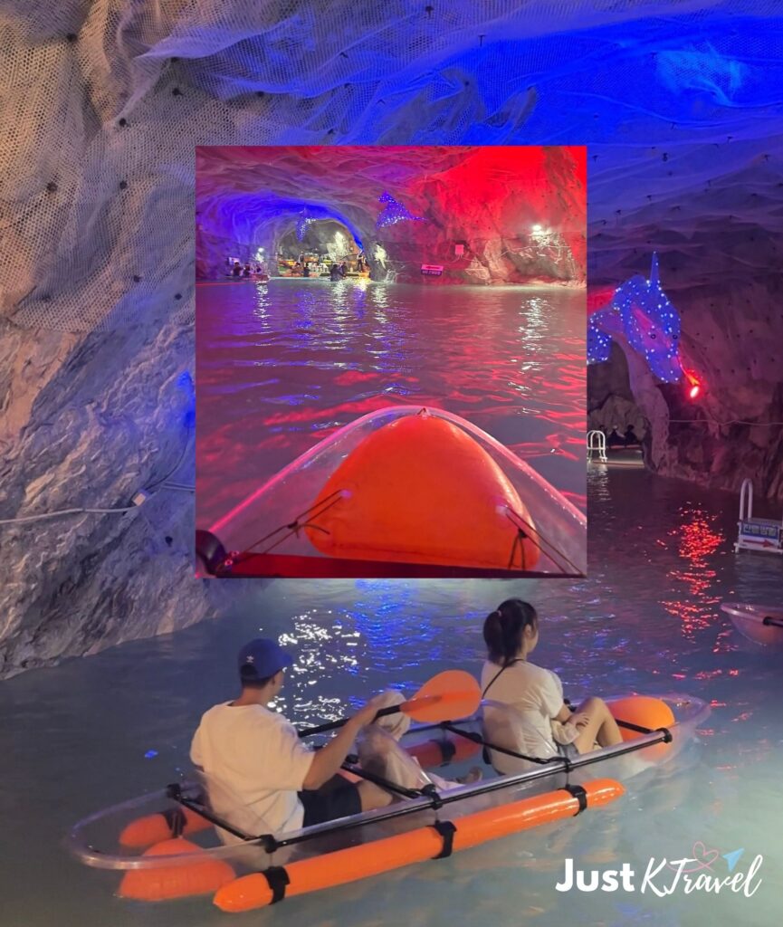 Kayaking inside Hwalok Cave in Chungju South Korea
