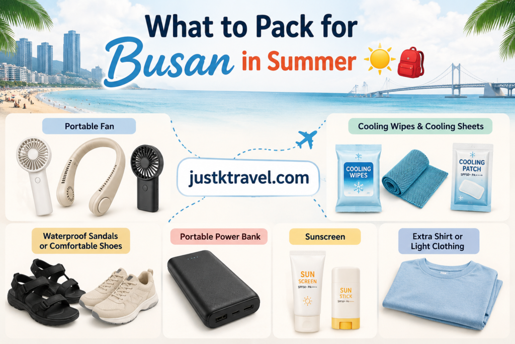 Summer packing essentials for Busan Korea travel