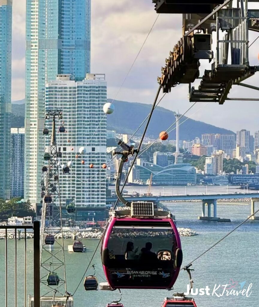 Songdo cable car ocean view Busan South Korea aerial ride