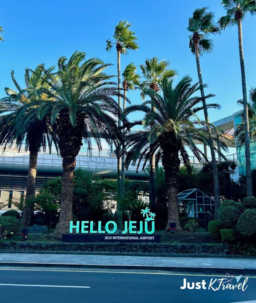 Arrival area at Jeju International Airport in South Korea