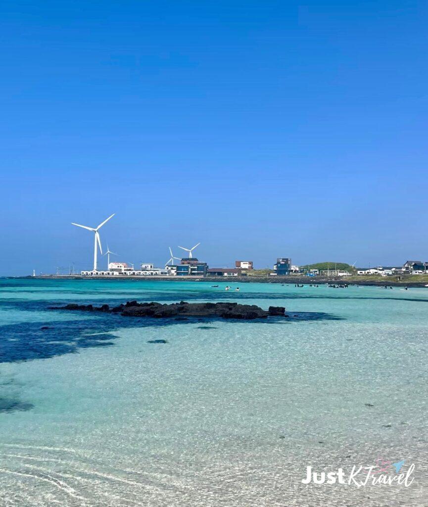 Ocean view cafes near Woljeongri Beach in Jeju