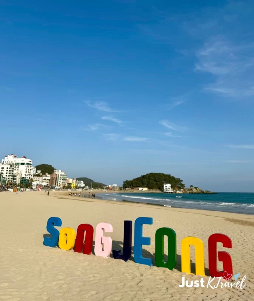 Quiet summer atmosphere at Songjeong Beach in Busan
