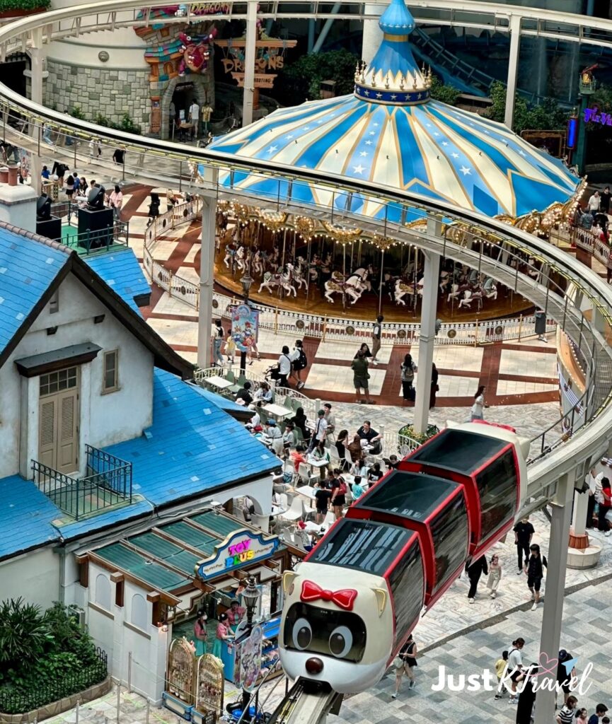 Lotte World indoor attractions during rainy weather in Seoul