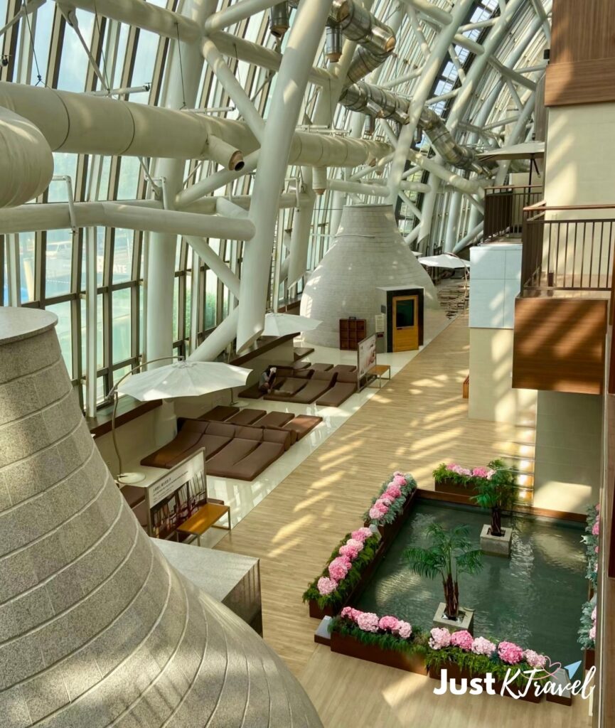 Spa Land Busan indoor spa during rainy season