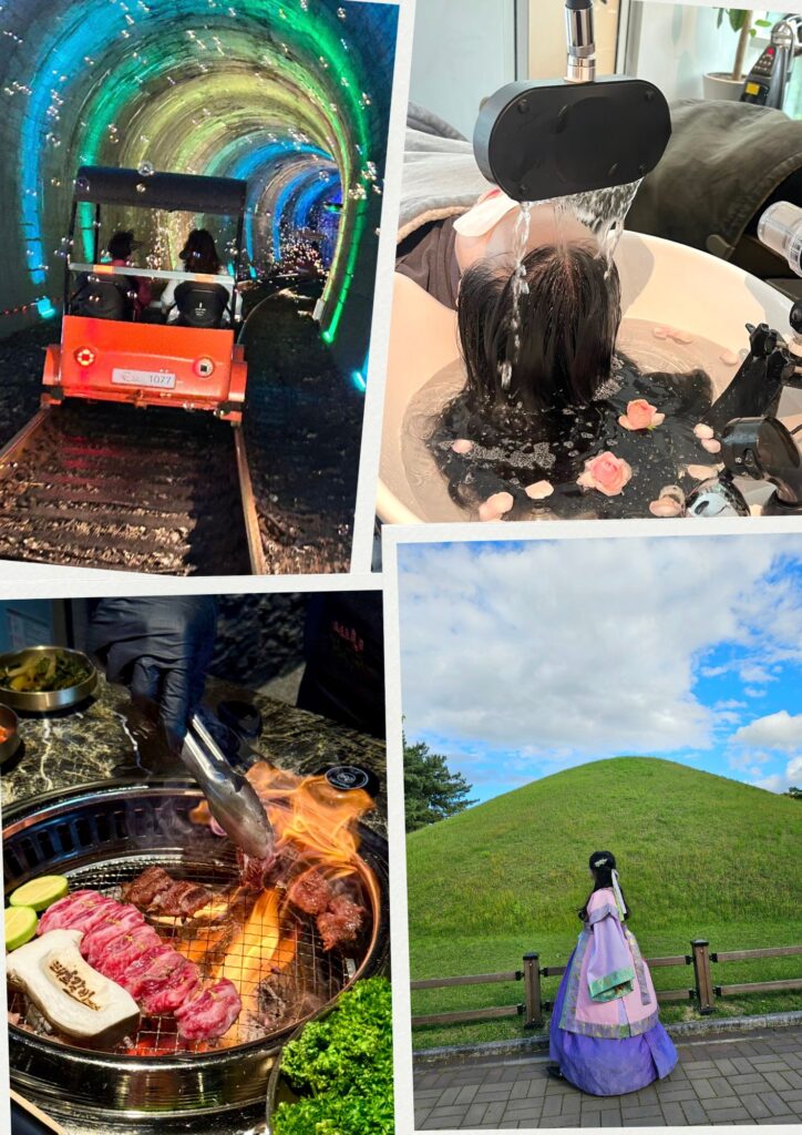 Unique Korean experiences including Hanbok, Korean head spa, Korean BBQ and rail bike in South Korea