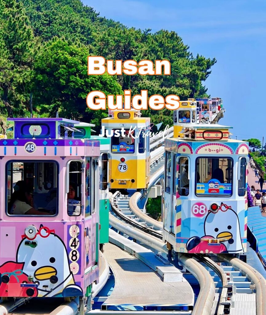 Busan attractions including Gamcheon Culture Village and coastal Sky Capsule train