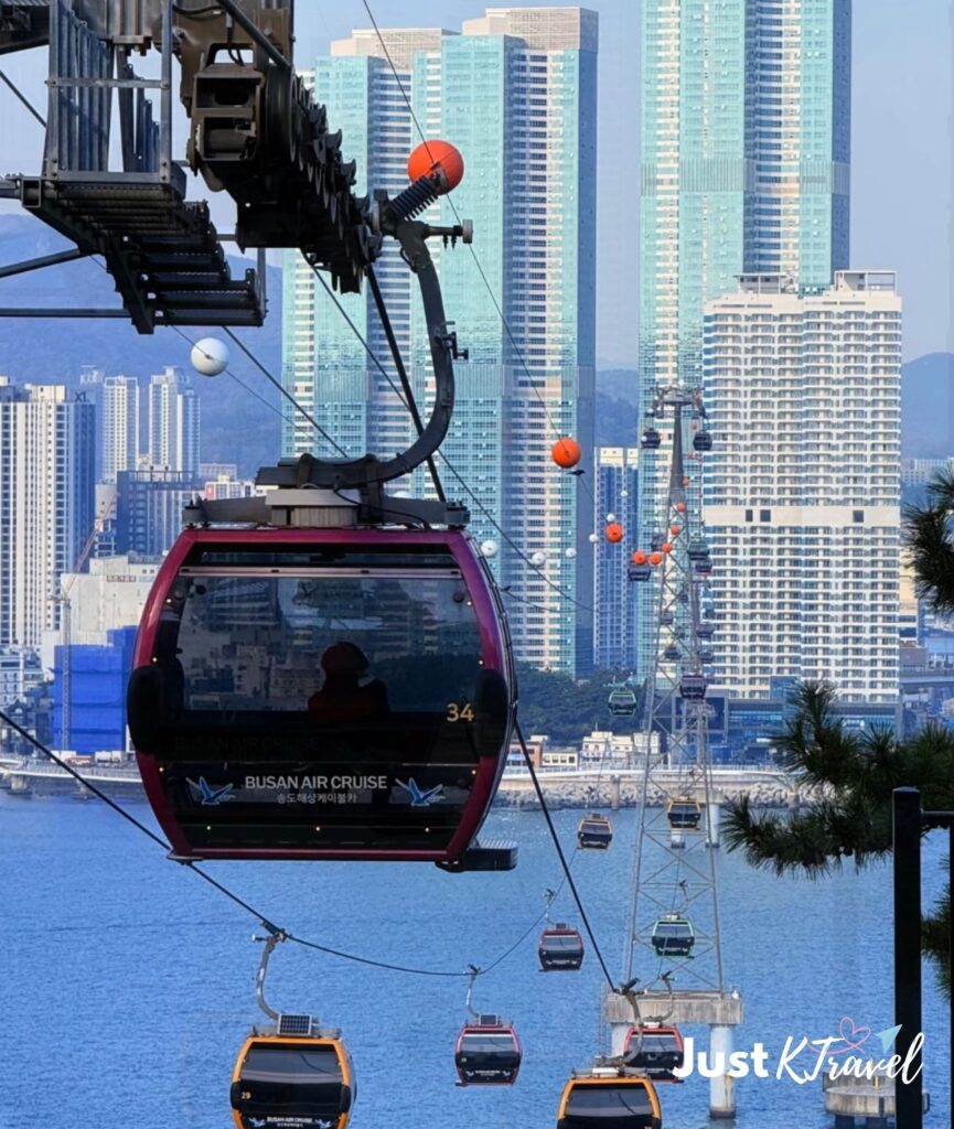 Busan cable car attraction where card payments are commonly accepted
