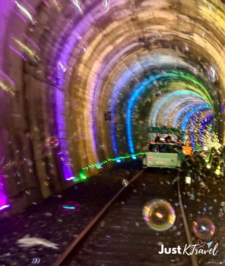 Rail bike experience in South Korea surrounded by scenic views