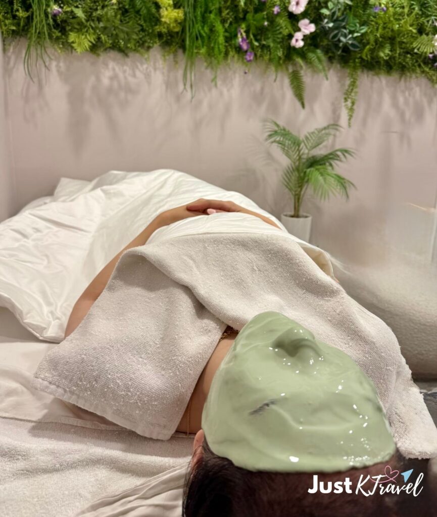 Korean facial treatment and skincare experience
