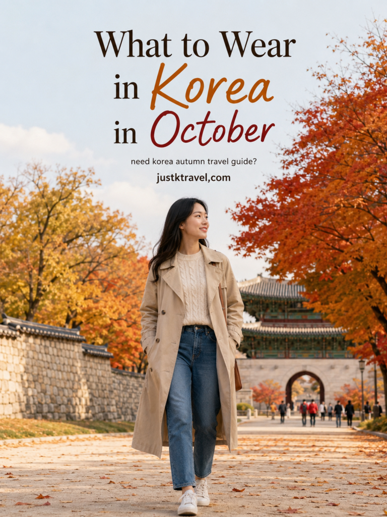Korea October outfit ideas for autumn travel