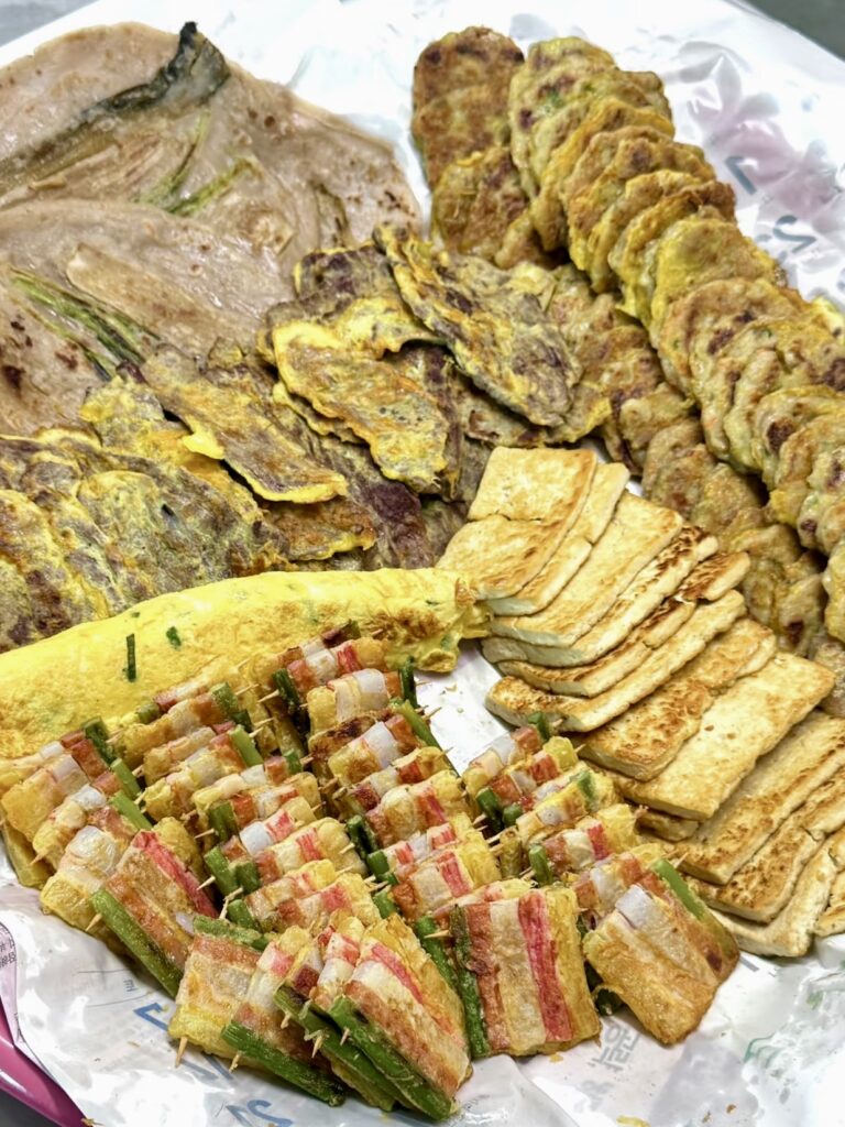 Korean jeon pancakes served as traditional Chuseok food