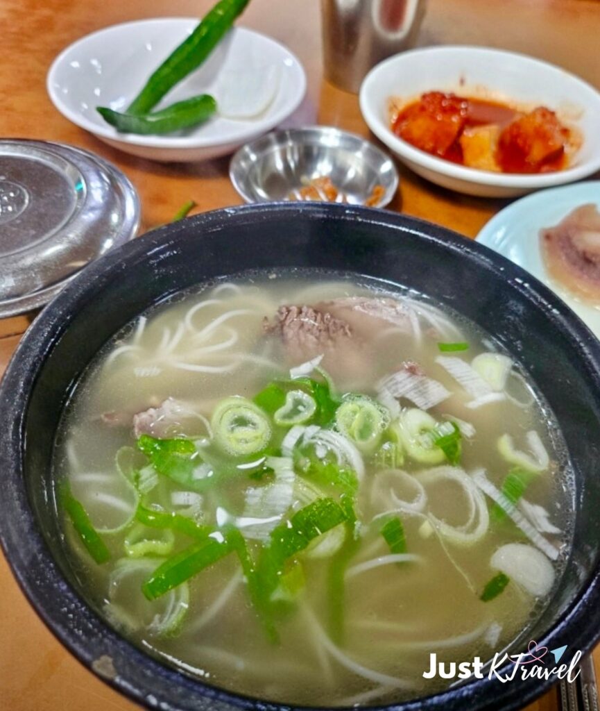 Miseongok seolleongtang ox bone soup in Myeongdong Seoul