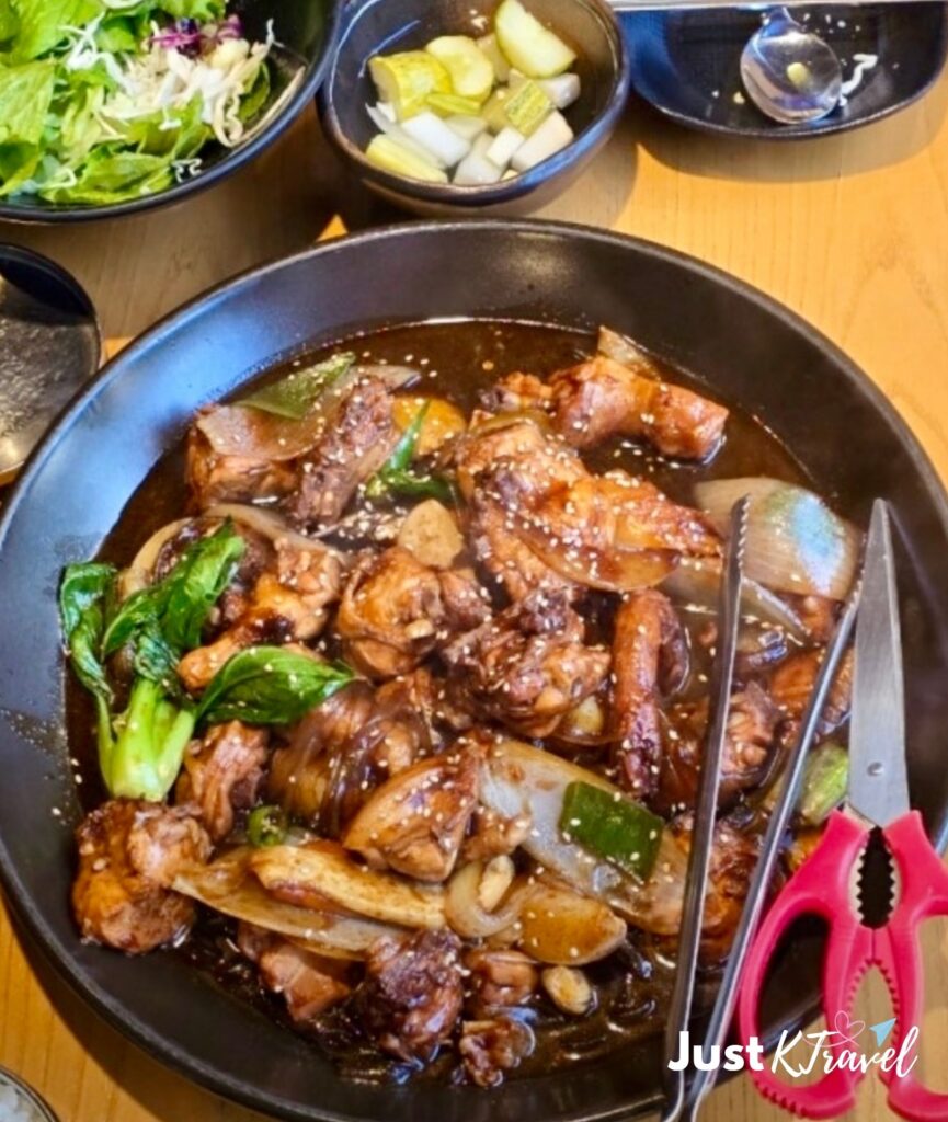 Braised chicken at Ongdarae Jjimdak in Hongdae
