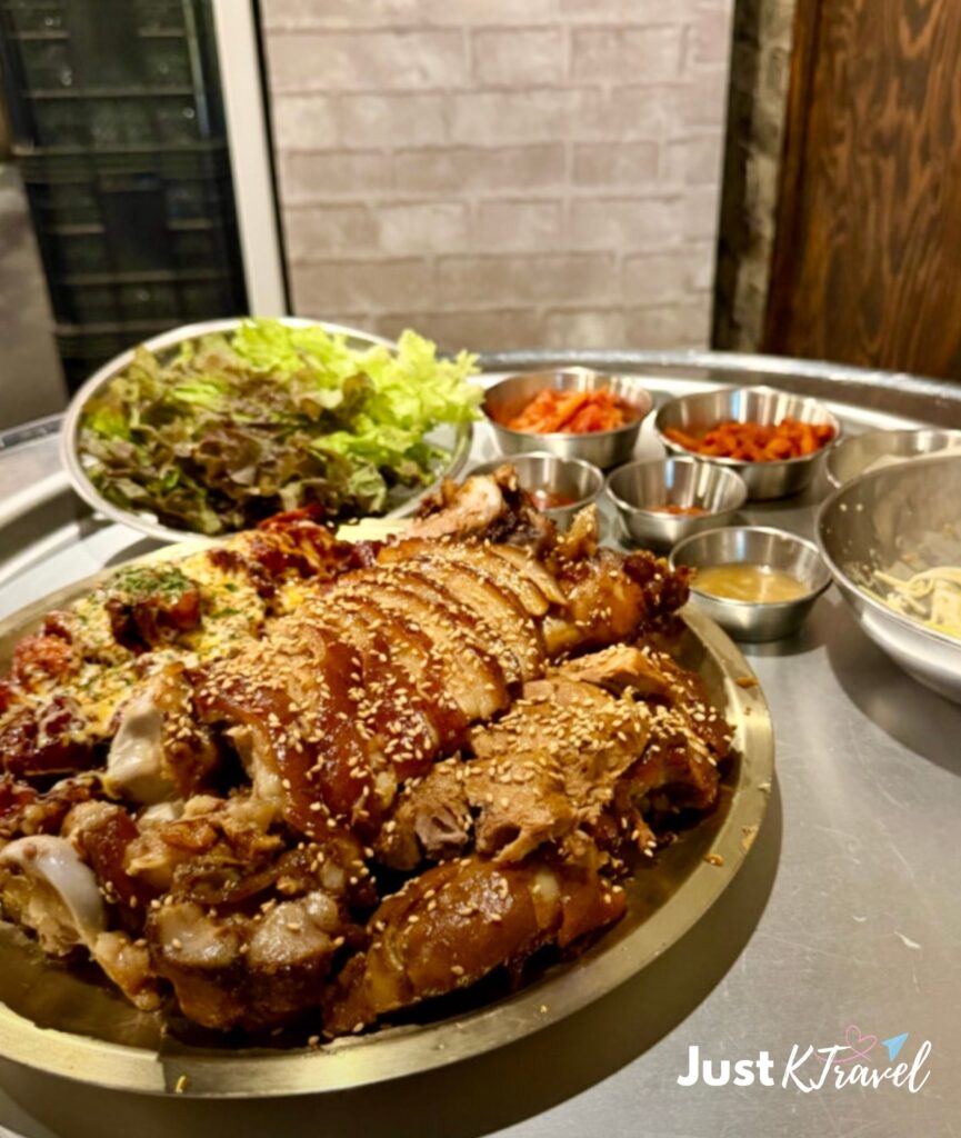 Traditional jokbal served at Hongdae Jokbal restaurant