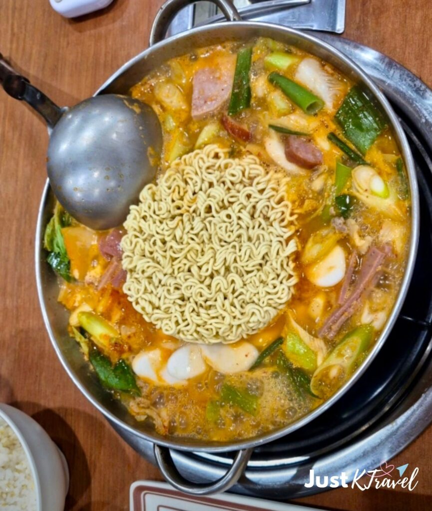 Korean Army Stew at Hongdae Budae Jjigae restaurant