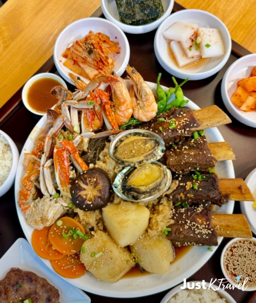 Traditional galbitang beef soup in Hongdae