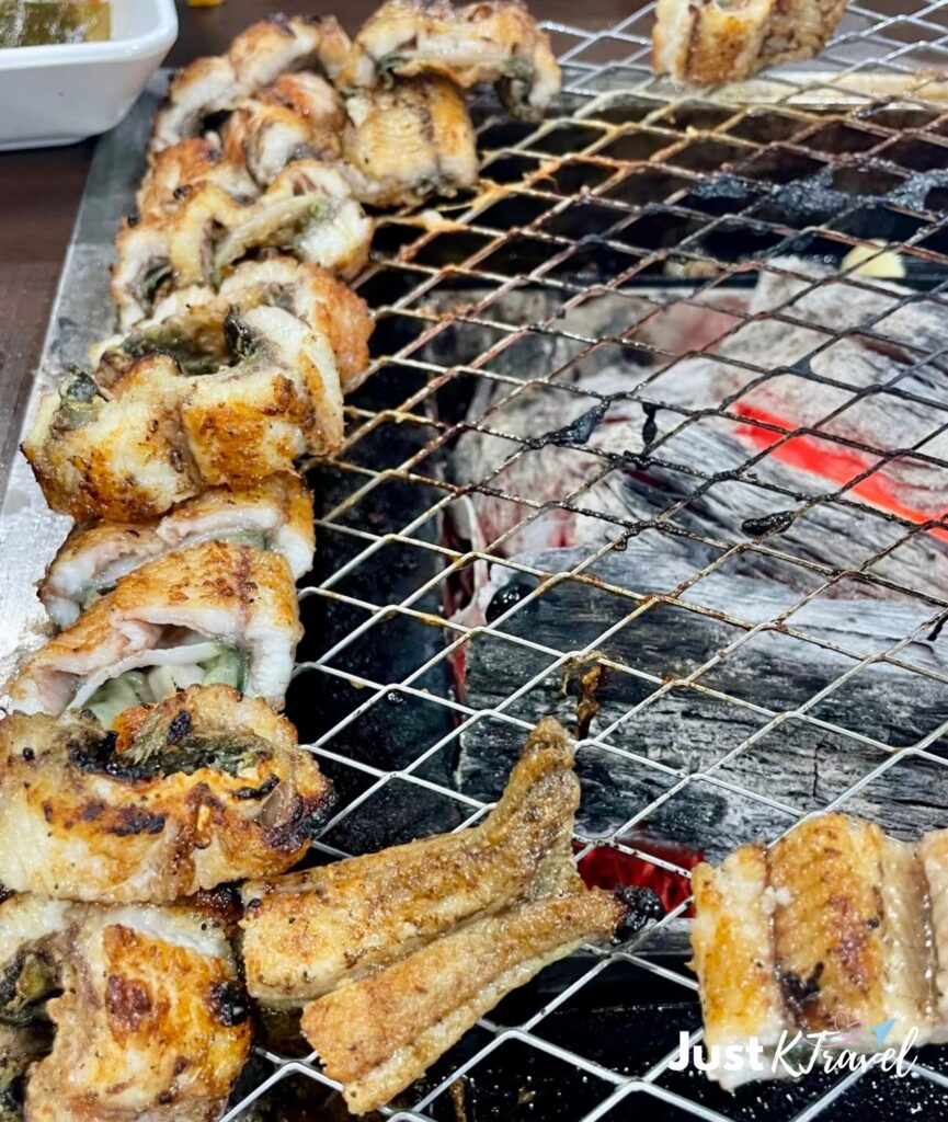 Grilled eel at Pungcheon Eel in Hongdae