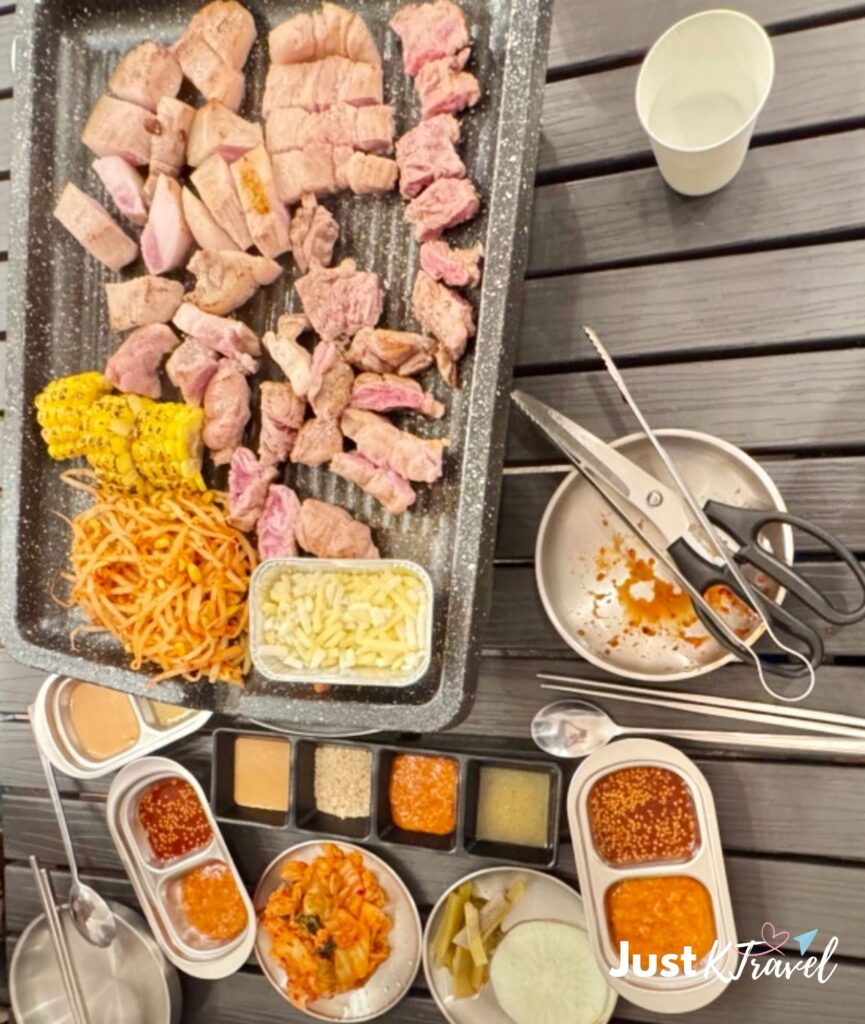 Camping-themed Korean BBQ at Yuksanjang Hongdae