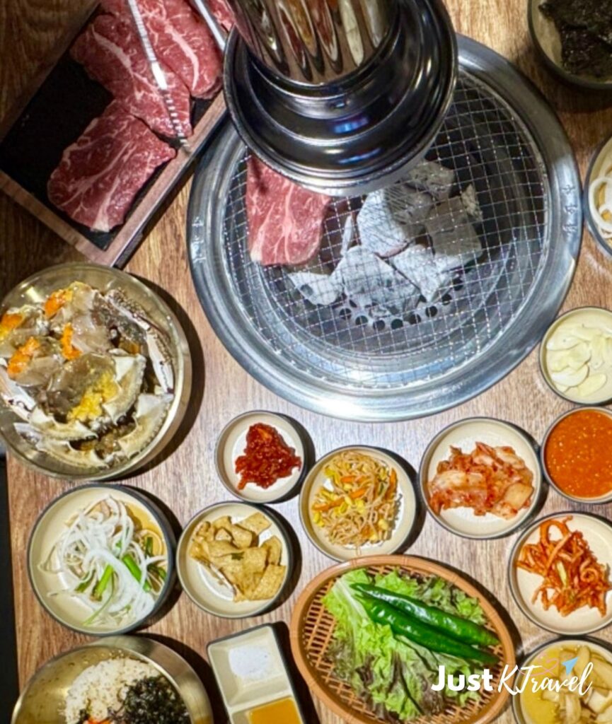 Korean grilled meat at Hongwadae restaurant