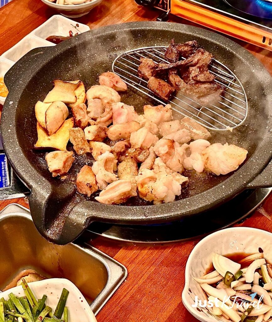 Korean grilled makchang BBQ at Dalin Makchang Haeundae
