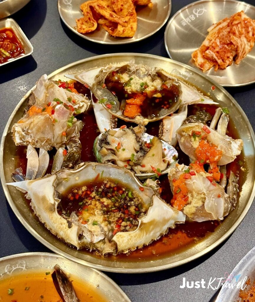 Soy sauce marinated crab Ganjang Gejang at Haeundae restaurant