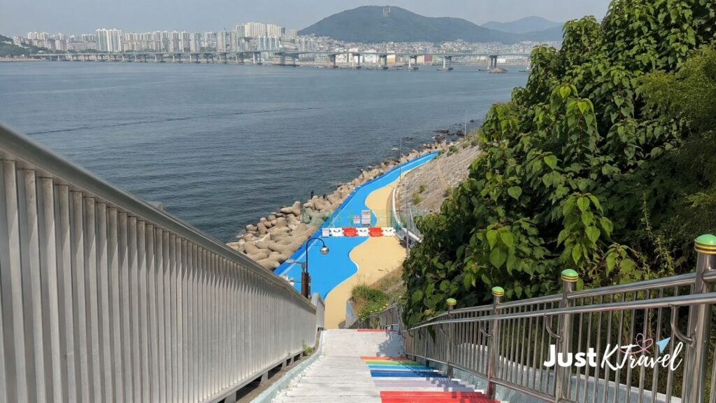 Coastal view of Huinnyeoul Culture Village in Busan