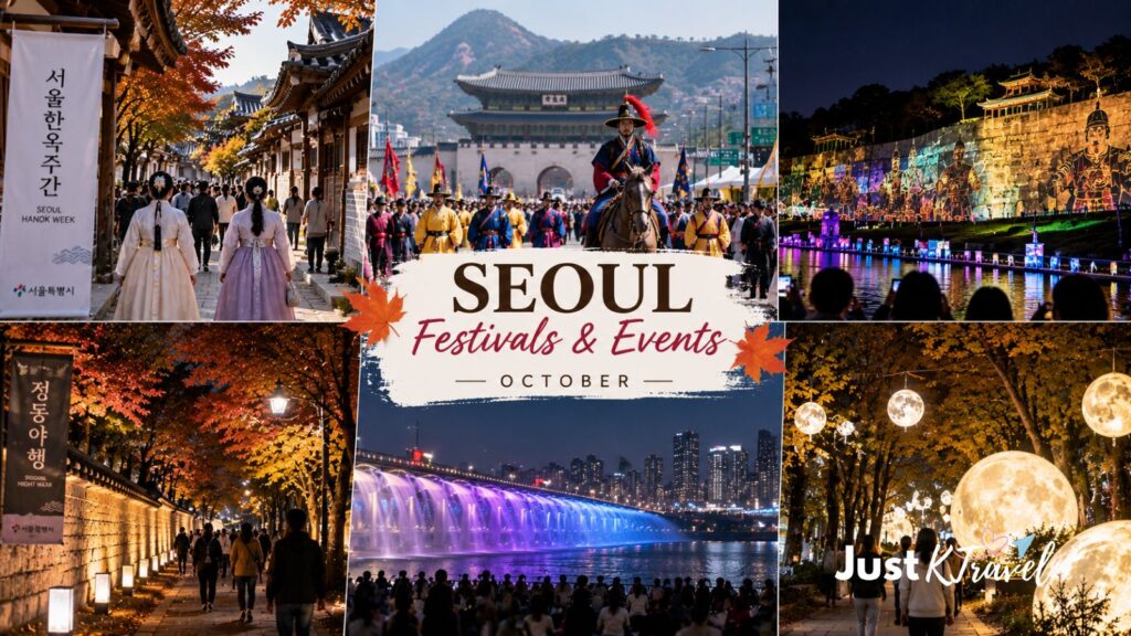 Seoul autumn festivals and events in October including traditional culture, night walks and Han River celebrations